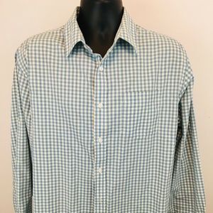 Croft & Barrow Men's Blue/Green/White Shirt Sz L